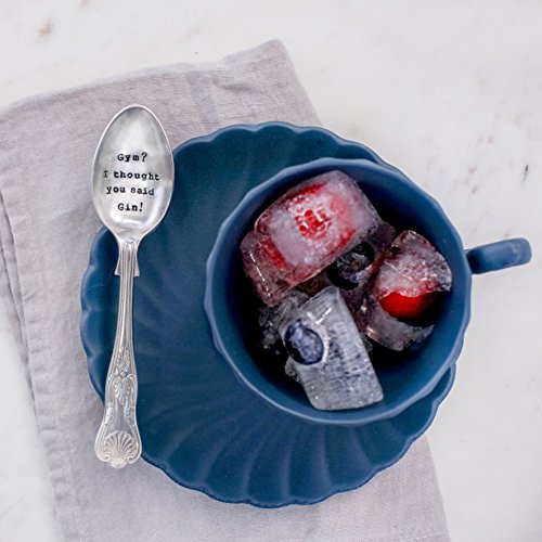 La De Da! Living Vintage Hand Made Keepsake Sentiment Cutlery (Tea Spoon, Gym? Thought you said Gin)