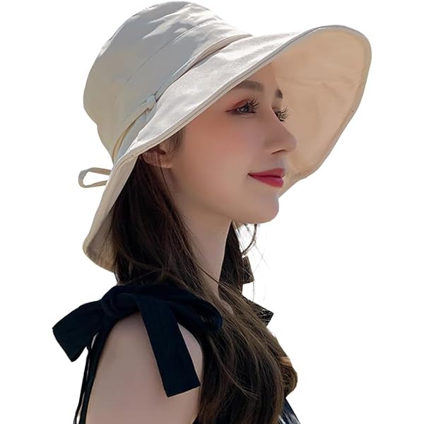 iShine Cappello da Sole Estivo da Donna, Moda Estate Cotone Lino Grande