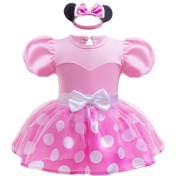 Cerchietto Per Capelli Con Orecchie Di Topo E Fiocco Rosa - Accessorio Per Compleanni, Feste Al Parco E Halloween Per Donne E Bambine