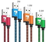 kabel usb-micro usb 5m ★【Flexible Länge】- 4-Pack 0,5m 1m 1,5m 2m Android Ladekabel eignen sich für jeden Anlass, zu Hause, im Büro, im Auto und für die verschiedenen täglichen Verbindungsbedürfnisse. Eine Bestellung enthält 4 USB Ladekabel.