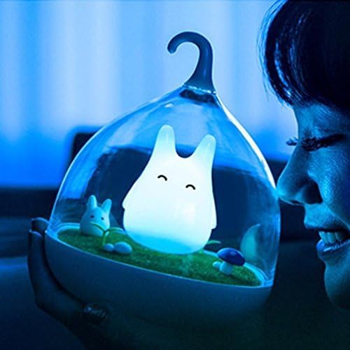 Alisabler Elfin Vibration Night Light Rechargeable Birdcage Touch Dimmable Lamp to Overcome Night Fright(blue)