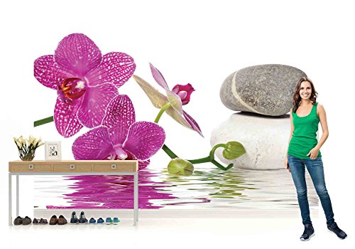 Zen Kiesel Orchid FOTOTAPETE FOTOTAPETEN WANDBILD - 2