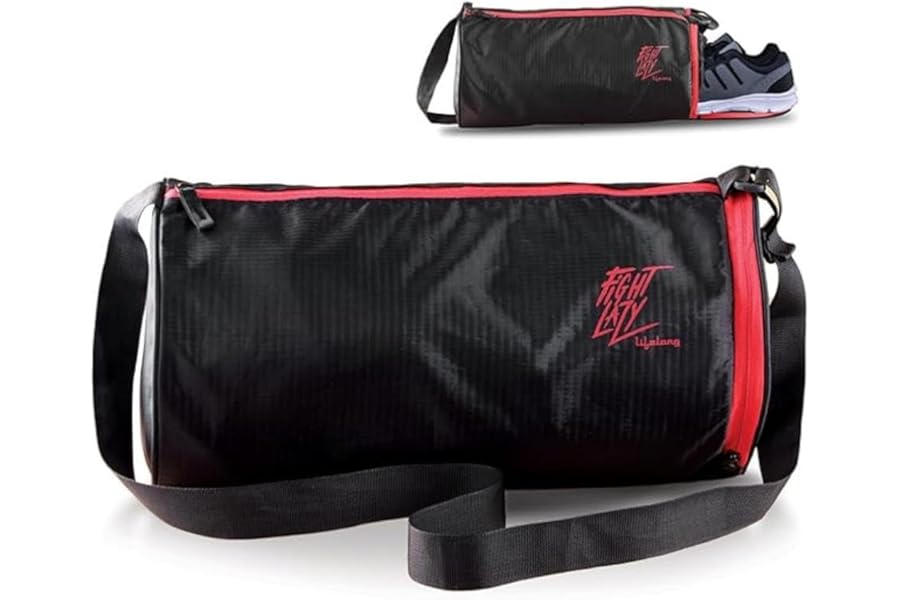 Lifelong Cotton 30 L Duffle Gym Bag for Men & Women | Adjustable Shoulder Bag | Water Resistant | Sports & Travel Bag with Shoe Compartment & Side Poc