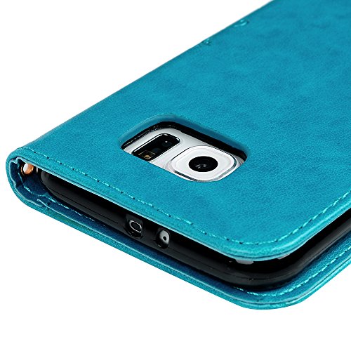 Funda Libro para Samsung Galaxy S6 de Cuero Impresi  n Con Tapa y Cartera Correa de mano - Mavis s Diary Carcasa PU Leather Con TPU Silicona Case Interna Suave Soporte Plegable Ranuras para Tarjetas y Billetera Cierre Magn  tico - Funda Hecho para Samsung Galaxy S6