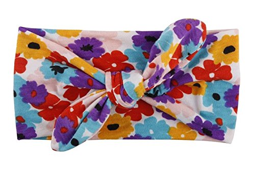Enuo 6Pcs Baby Blumen Turban Mädchen Kinder Stirnband Floral Kopfband Haarband Haarschleife Haarschmuck - 2