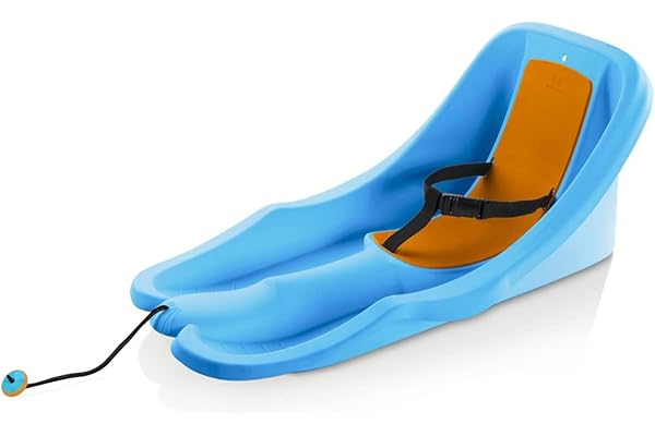 Gizmo Riders Luge Bob pour bébé de 6 mois à 3 ans - Luge pour enfants avec ceinture de sécurité - Toboggan en plastique