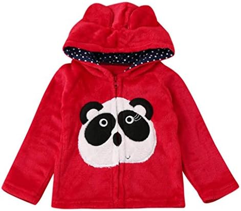 Baby Coat Jacket , Infant Boys Girls Cartoon Animal Coat Hooded Warm Coat Cloak Tops (120/3-4Y, Red)