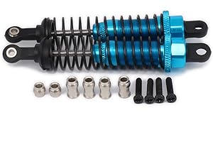 RCAWD Amortiguador de amortiguador de choque de aluminio de aleación de 80mm ajustable para coche Rc 1/16 Buggy Truck Hpi Hsp Losi Axial Tamiya Redcat Parte mejorada (azul)
