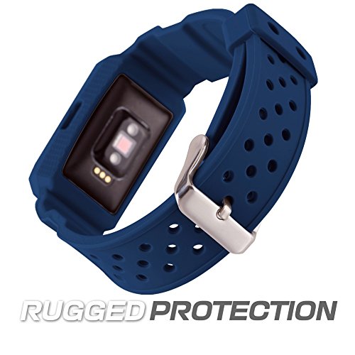 Greatfine Hülle, Charge2 Armband , Schutzhülle mit dem Sportarmband zubehör für Fitbit Charge 2 (Blue2) - 2