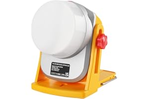 HIPOKE Luz de trabajo LED giratoria para interiores y exteriores, 18 V, 1600 lm, luz de camping inalámbrica, compatible con batería de litio Dewalt de 14.4 V-20 V, DCB180 DCB200