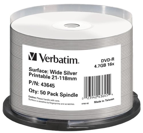 Verbatim DVD-R Azo Rohlinge (16x Speed, 4,7 GB, 50-er Spindel)