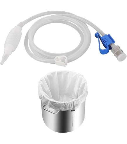 Set Sifone Per Birra E Vino - Tubo Silicone 2.5m, Filtro Acciaio, Clamp Ferma Liquido, Per Decantazione - Foto 5