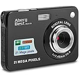 AbergBest 21 Mega Pixels 2.7" LCD Rechargeable HD Digital Video Students Cameras-Indoor Outdoor for Adult/Seniors/Kids, Black