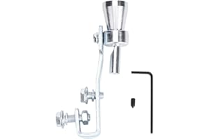 Terminale Turbo con Fischio, Qiilu Auto Turbo Sound scarico fischio tubo Lega di alluminio Argento Dimensioni: TC-S