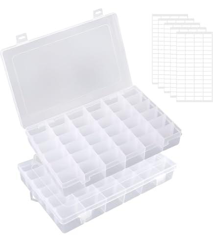 Scatola Portaoggetti Trasparente 24 Scomparti Scatola In Plastica Trasparente, Con 24 Scomparti E Coperchio, Rimovibile, Per Gioielli, Orecchini Scatola Plastica Con Coperchio