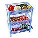 NOVICZ 3 Layer Kitchen Rack Stand Fruits Vegetable Rack Storage Household Office Rack Storage Stand - Blue RS.570.00