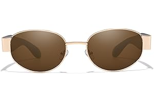 SODQW Retro Oval Sunglasses for Women 90s Vintage Ladies Sun Glasses with UV400 Protection Non Polarised Trendy Fashion Sun Glasses 90s Shades