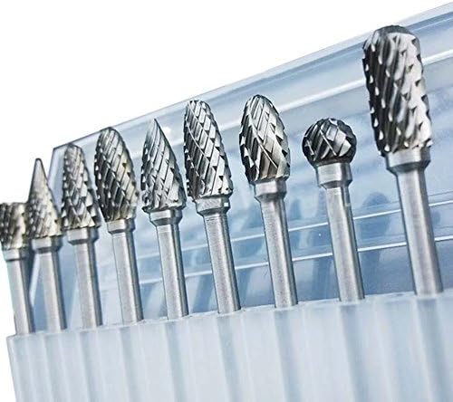 1/8" Shank Tungsten Carbide Milling Cutter Rotary Tool Burr Double Diamond Cut Rotary Dremel Tools Electric Grinding