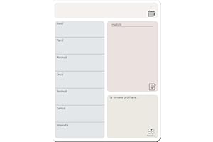 BIROYAL Calendrier Magnétique Frigo (41,7x32 cm), Grand Planning Frigo Magnetique, Tableau Planning Semainie effaçable, Planificateur Hebdomadaire pour Menus/Repas, Projets, Planification des Tâches