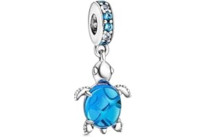 TCZNAF Abalorios Animales Marinos de Verano Charms Colgante de Cuentas Compatible con Europeo Pulsera Collar,Charms de Para Mujer