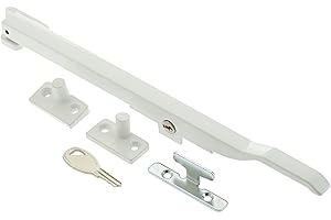 Chivrose Ltd Modern Contemporary Design Lockable Casement Window Stay 10" 250mm (White)