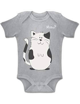 Shirtracer Tiermotive Baby - Lustige Katze - Baby Body Kurzarm Jungen Mädchen