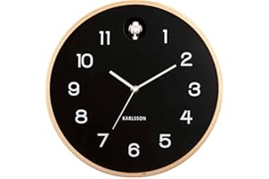 Karlsson Zegar ścienny z naturalną kukułką - CZARNY (KA5886BK)