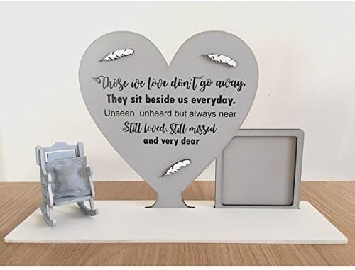 In loving memory plaque gift with rocking chair, in memory of dad, in loving memory of nan, in memory of granddad frame