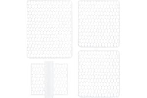 SaRani Set Tappeti Lavello 4 Pezzi Salva Lavandino Parabordo Scolapiatti Colorati Gomma (Trasparente)