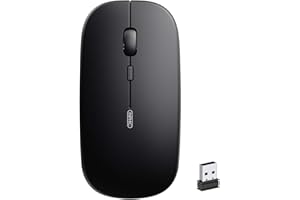 INPHIC Mouse Wireless Ricaricabile, Mouse Ottico Mini Silenzioso Con Clic Mute, 1600 Dpi Ultra Sottile Per Notebook, PC, Laptop, Computer, Macbook(Nero magico)
