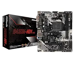 ASRock B450M-HDV R4.0 Socket AM4/ AMD Promontory B450/ DDR4/ SATA3&USB3.1/ M.2/ A&GbE/MicroATX Motherboard