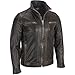 Produktbild Superior Leather Garments schwarze Herren-Lederjacke, verblichene Kanten, echtes Rindsleder Gr. L-Für Person Mit Brust 104 cm, Schwarz