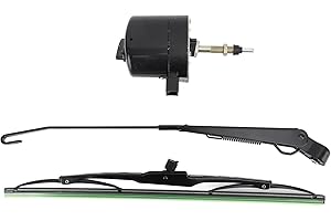 Merautop SJ 12V Universeller Scheibenwischermotor mit Arm und Blatt Ersatz für Traktor Fischerboot Autozubehör Teil# 01287358 7731000001 0390506510