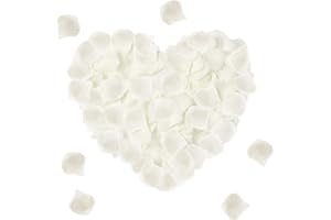 UUEMB 2000 Stück Rosenblätter, Kunstseide Rosenblatter Cremeweiß Geschmacklose für Valentinstag Hochzeit Jubiläen Geschenk Geburtstag Romantische Anlass Fantastische Schlafzimmer Dekoration