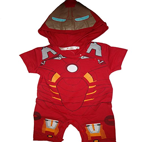 Iron Man Baby Toddler Boy Superhero Comic Romper Party Costume/ Fancy Dress/ Play Outfit. (6-12 Months)