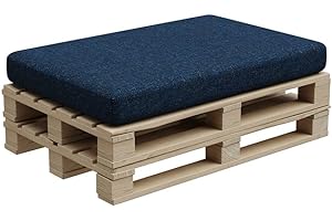 Gutekissen, cuscini in pallet, cuscini in pallet, cuscini da giardino, sovrapposizioni in pallet, divano, cuscini, imbottiture Indoor Outdoor PFBG (Cuscino di seduta 120x80 Blu scuro)