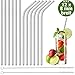Produktbild BAR BARRY 12er Set Edelstahl Strohhalm 8 mm Breit Wiederverwendbar Silber Eco Nachhaltige Trinkhalme für Cocktail Smoothie Mit 2 Reinigungsbürsten