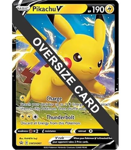 Large Jumbo Pokémon V Card, XXL, Advertising Card, Official Card