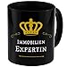 Produktbild Tasse Immobilien Expertin schwarz - Becher Pott Kaffee Tee Lustig Witzig Sprüche