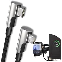 PAXO 15 cm USB Ladekabel kompatibel mit Bosch Intuvia Fahrradcomputer, USB C Smartphone laden, EBike Fahrrad Zubehör, MICRO USB