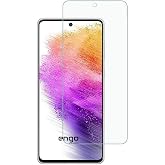 Engo Samsung Galaxy A73 İle Uyumlu Ekran Koruyucu 9H Temperli Kırılmaz Esnek Nano Cam, &Ccedil;izilmeye Dayanıklı Koruma, HD Şeffaf