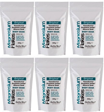 (6 PACK) - BetterYou - Magnesium Flakes Body Soak | 250g | 6 PACK BUNDLE
