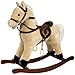 BEIGE KIDS ROCKING HORSE PONY MOVING MOUTH SOUNDS CHILDREN BOYS GIRLS