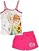 Produktbild 2 tlg. Set _ T-Shirt / Top & kurze Hose - " Disney FROZEN - die Eiskönigin " - Größe: 6 Jahre - Gr. 128 - als Sommerset / Strandbekleidung / kurzer Pyjama - Mädchen - Kinder - 100 % Baumwolle - Zweiteiler - zweiteilig - Strandset / Sommerpyjama - Schlafanzug - Bekleidungsset / Shorty - Hausanzug - völlig unverfroren Prinzessin Elsa Anna Arendelle - Olaf