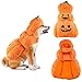 Produktbild SymbolLife Halloween Kostüme für Hunde Kürbis Hundemantel Hundejacke Warm Haustier Hund Katze Cosplay Kleider Einfaches An- und Ausziehen (M)