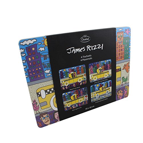 Goebel 26-101-41-1 Platzsets Artis Orbis James Rizzi New York Skyline, 4-er Set, 40 x 30 cm - 5