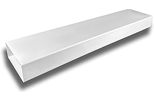 K-TECH-PRO Conduit de Ventilation Plat en Plastique - 150 (90 x 220) - Longueur : 1 m