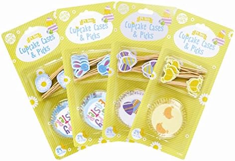 Easter Cupcake Cases And Picks - 48 Pack (Blue)