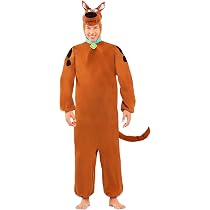 Scooby-Doo Kostüm Für Jungen – Inkl. T-Shirt, Hose, Schal, Perücke, Größe 7-9 Jahre, Weiß