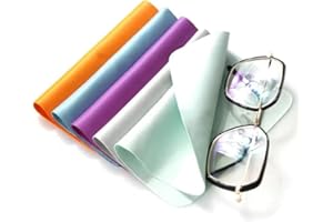 SOLEILX Panni in Microfibra per la pulizia di Lenti Occhiali Schermi TV, Confezione 5 Panni Ultra Morbidi per Tablet e Argenteria Lavabili a Mano, Riutilizzabili, Senza Striature o Graffi, Colori Vivaci
